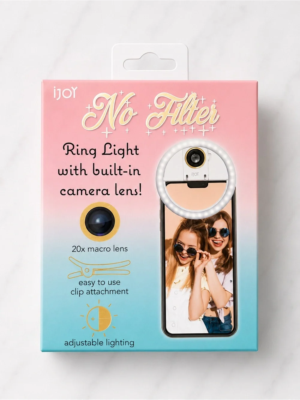 No Filter Ring Light with Built-In Camera Lens - new